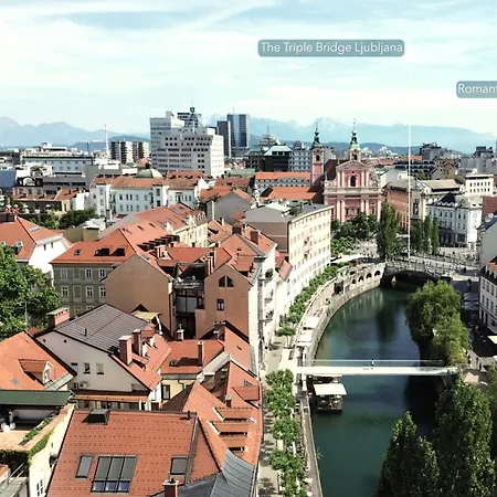 Romantic Jump Overlooking River, Free Parking Apartma Ljubljana